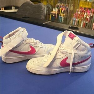 Nike White and Pink High-Tops